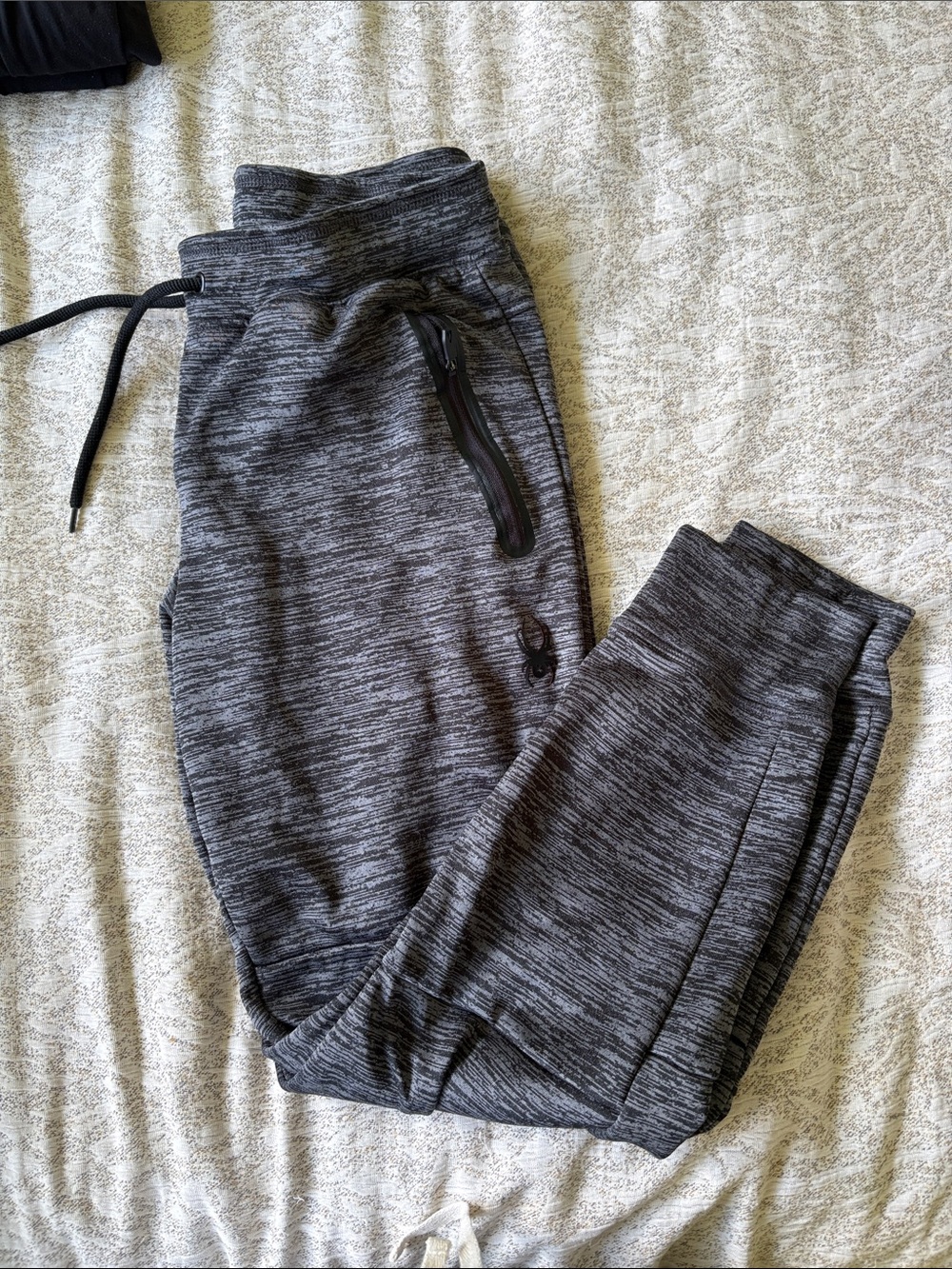 Men’s Gray Marled Jogger Pants - Unbranded